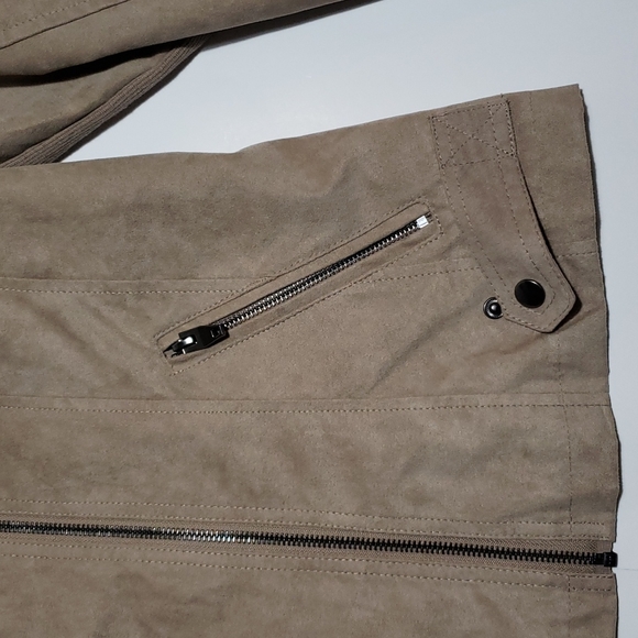 Excellent Condition- Sebby Faux Suede Jacket Tan Taupe Size Small - Picture 5 of 10
